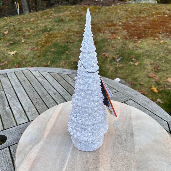 Rachel Zoe LED Color Changing Shimmer Christmas Tree 16” Tabletop Decor NEW - Picture 3 of 10